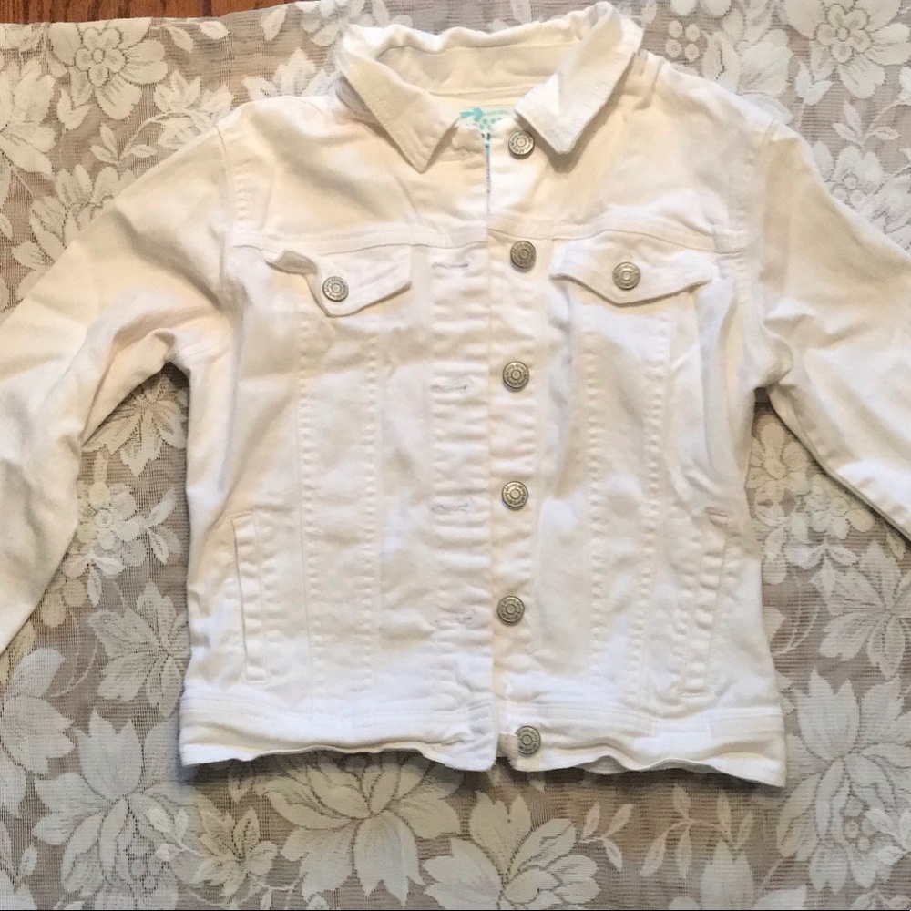 Old Navy White Jean Jacket for kids in size XL